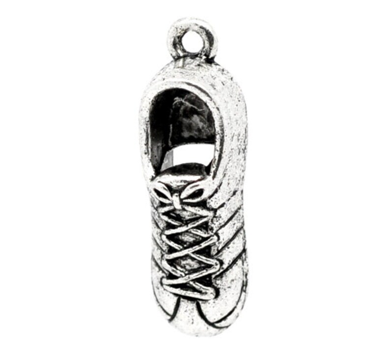 5 Silver LaceUp TENNIS SHOE Charm Pendants chs0102 Etsy