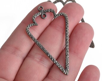 5 Distressed Gunmetal ARROWHEAD Pendant Charms, 2-1/8", chs3828