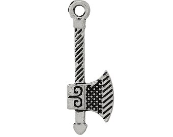 10 Silver Metal AX HATCHET Charm Pendants chs0479