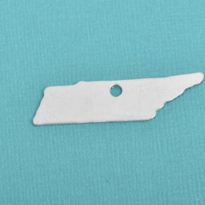10 ALUMINUM TENNESSEE State Stamping Blanks, Shape of State, Design Metal Stamping Blanks, 43x11mm, 20 gauge, msb0399
