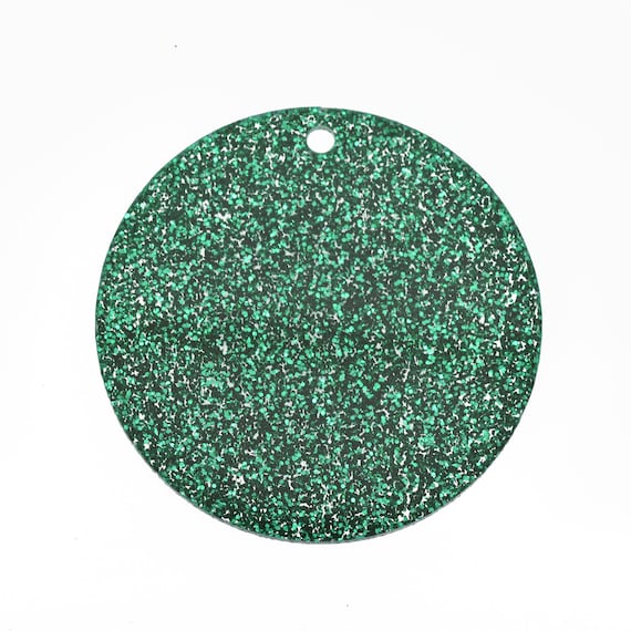 24 Emerald Green Glitter Popsicle Sticks