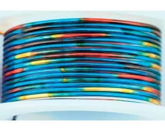 22ga Multicolor Craft Wire, Red Blue Gold, Copper Base, 6 yds, wir0168