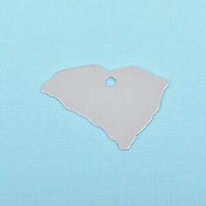 10 SOUTH CAROLINA Stamping Blanks, ALUMINUM State Shape, Design Metal Stamping Blanks, 35x25mm, 20 gauge, msb0418