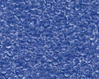 8/0 Miyuki Seed Beads, Trans Lt Cornflower Blue, 22 Grams, 8-9159L, bsd0879