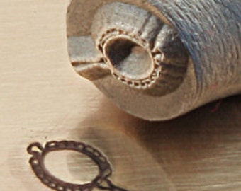 6mm MIRROR Stamp, ImpressArt Metal Design Stamp, 6mm HAND MIRROR,  tol0013