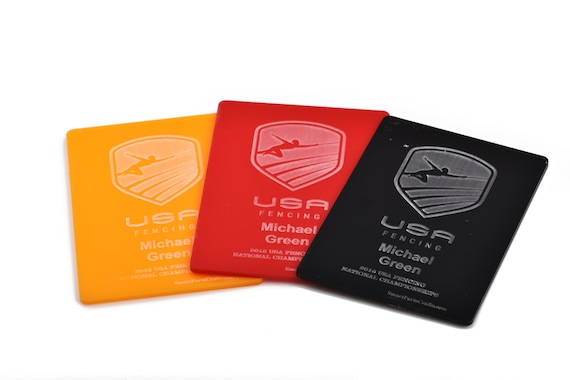 Paquete de tarjetas de árbitro de esgrima, juego personalizado de