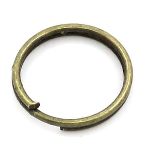 50 Bronze Tone Double Loops Split Rings Open Jump Rings 10mm  jum0073a