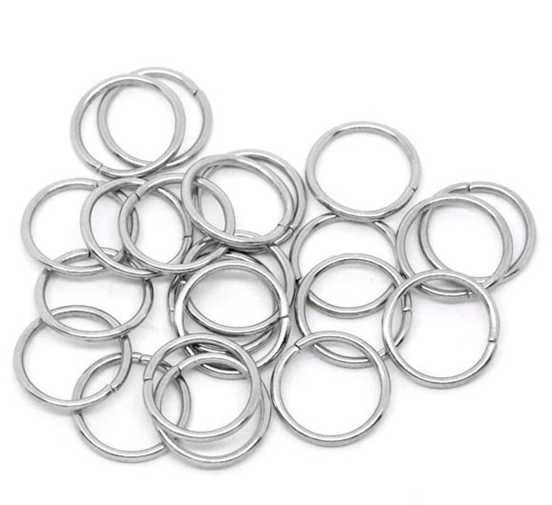 25 Large Thick Silver Tone Open Jump Rings 14mm X 1.5mm 15 Etsy