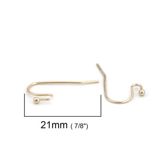 18k Gold Plated Earring Hooks, Stainless Steel Gold Plated, Earring Wires,  Fish Hook Earrings, Gold Earring, Jewelry Making, 10 Pairs 