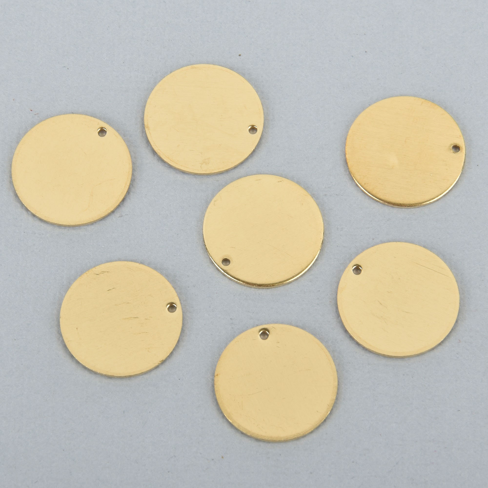 5 CIRCLE Brass Metal Stamping Blanks WITH hole 19mm Etsy