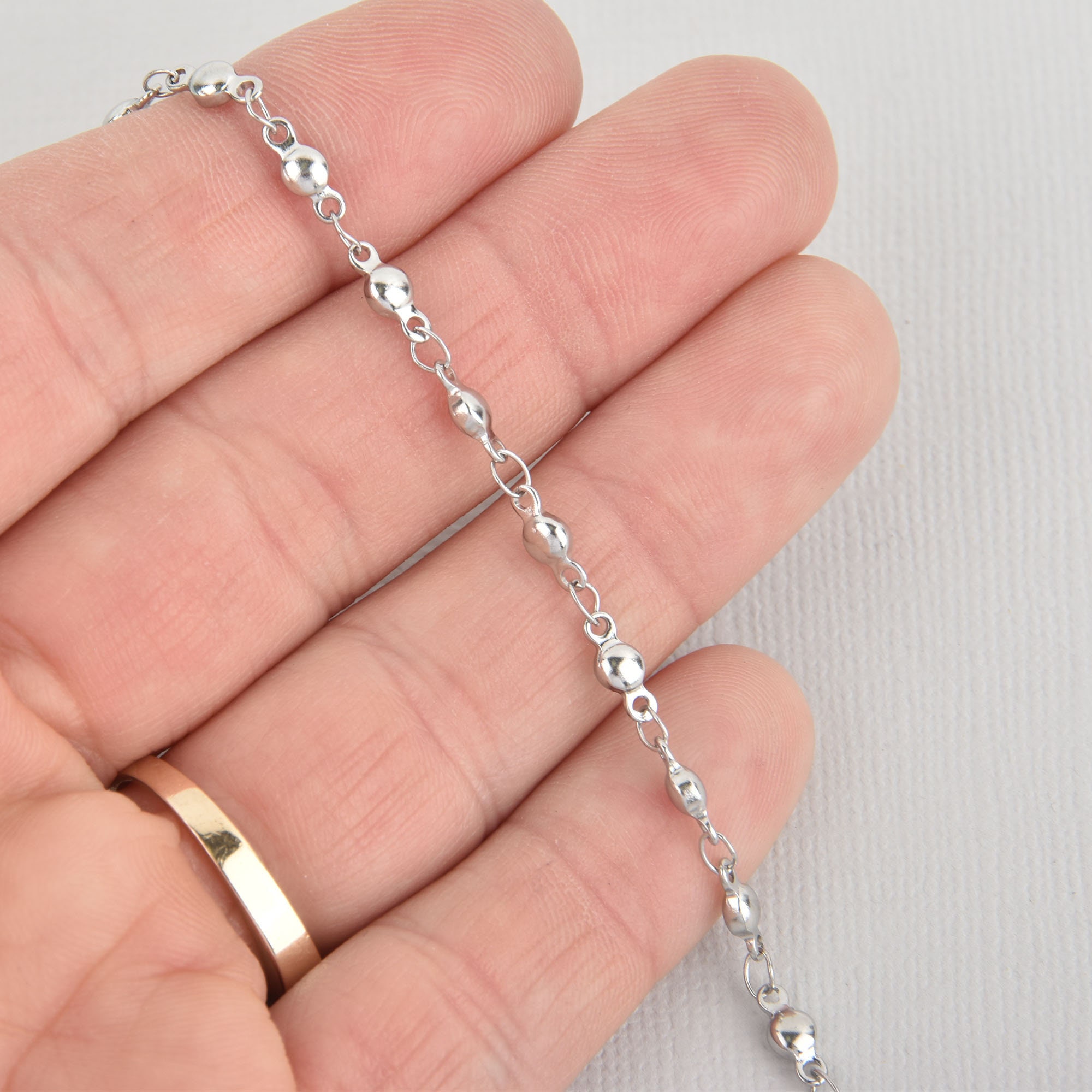 1 yard Silver Ball Bead Chain stainless steel fch1159a Etsy