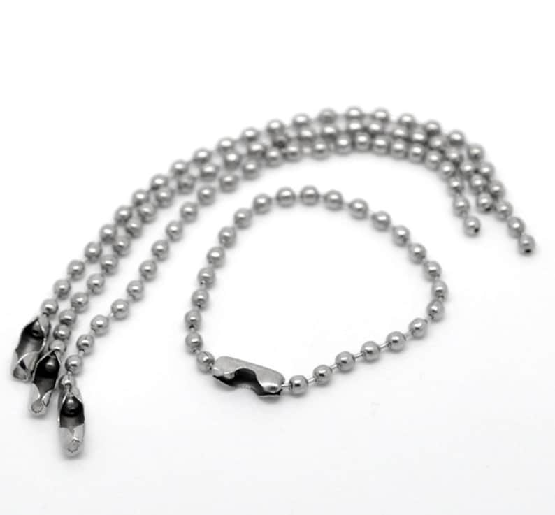 10 Key Chain Ball Chain Connectors 10cm Long 3 7/8 Etsy