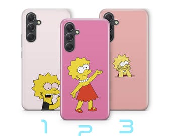 Funda Lisa G8 para Samsung A14 A15 A16 A17 A25 A26 A33 A34 A35 A36 A53 A54 A55 A56 A72 A73 y más modelos. Hija de Los Simpson.