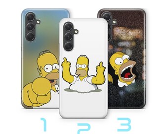 Funda para teléfono G7 de Homer para Samsung A14 A15 A16 A17 A25 A26 A33 A34 A35 A36 A53 A54 A55 A56 A72 A73 y más modelos. Diseño divertido de Los Simpson.