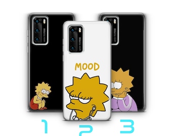 Capa para celular Lisa G5 para Huawei P9 P10 P20 P30 P40 Lite PRO Plus LG G5 G6 Simpson Personagem de desenho animado engraçado Filha Inteligente Fofa Sarcástica
