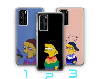 Capa para celular Lisa G3 para Huawei P9 P10 P20 P30 P40 Lite PRO Plus LG G5 G6 Simpson Personagem de desenho animado engraçado Filha Inteligente Fofa Sarcástica