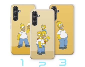 Funda para teléfono Homer G2 para Samsung A14 A15 A16 A17 A25 A26 A33 A34 A35 A36 A53 A54 A55 A56 A72 A73 y más modelos. Diseño divertido de Los Simpson.
