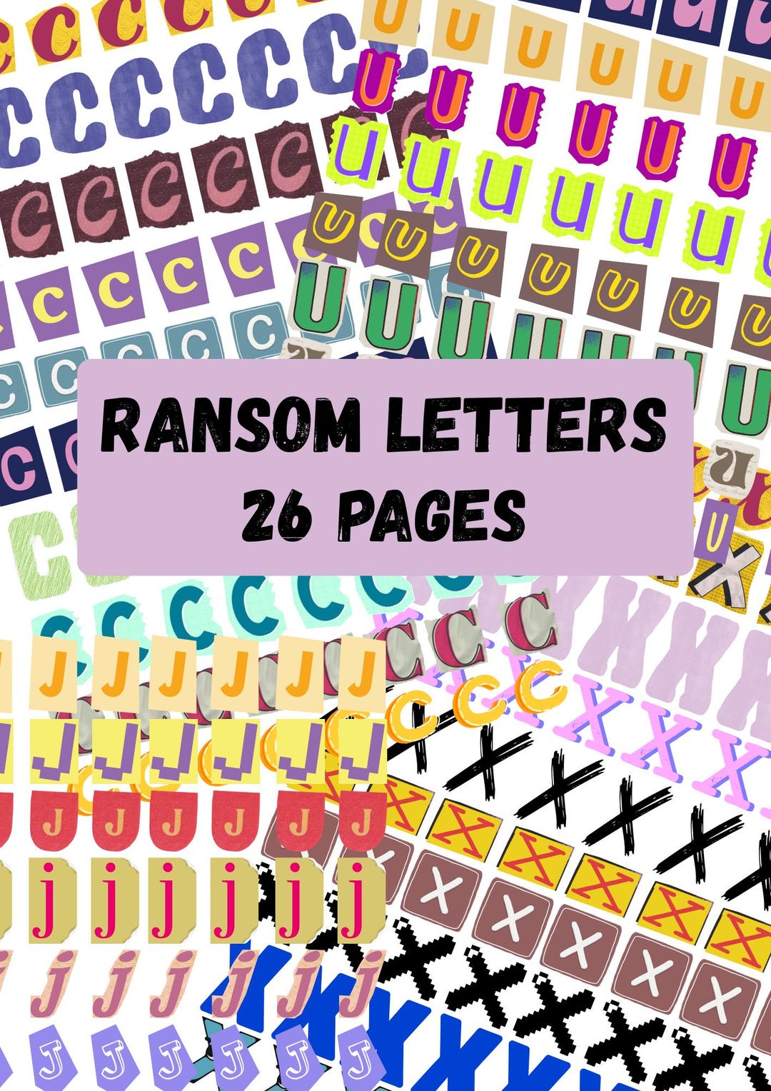 Ransom Letters Alphabet, Scrapbook Crafting (26 A4 Pages) - Etsy