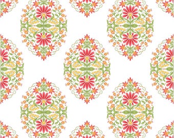 Spring Floral Damask Seamless Pattern | Vintage Wallpaper Design | Indian Wedding Floor Design (Digital File)