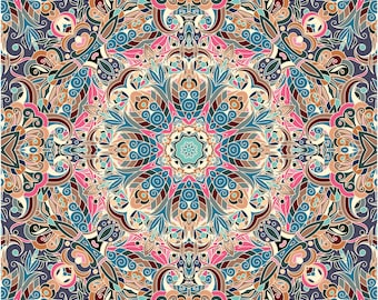 Intricate Paisley Mandala Design Pattern | Bohemian Digital Paper | Indian Mandala Dance Floor Design (Digital File)