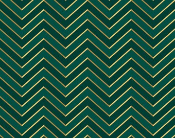Elegant Art Deco Chevron Seamless Pattern | Green and Gold Digital Paper | Zig Zag Seamless Pattern | Dance Floor Design (Digital File)