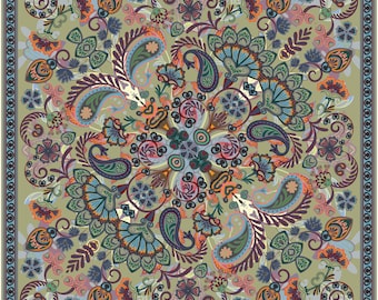 Elegant Paisley Pattern | Indian Floral Digital Design | Floral Dance Floor Design | Floor Decor & Stylish Reception Backdrop (Digital File)