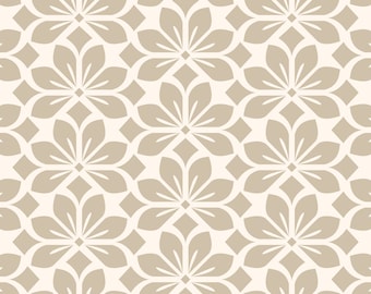 Elegant Art Deco Floral Seamless Pattern | Minimalist Wallpaper Design | Abstract Flower Mosaic Pattern (Digital File)