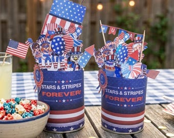 USA 250 Jubiläum Duplo Banderole Vorlage | Amerika Unabhängigkeitstag Deko Geschenk | 4th of July Celebration Druckvorlage Download