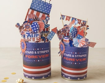 USA 250th Anniversary Duplo Wrapper Template | America Independence Day Candy Gift | 4th of July Celebration Printable Download