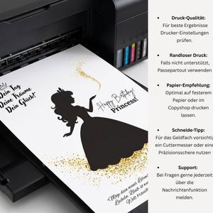 Stilvolles Geldgeschenk für Frauen und Mädchen, kreative Vorlage als PDF zum sofortigen Ausdrucken