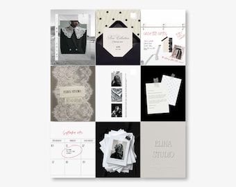 Luxury Fashion Instagram Templates | Clothing Brand Canva Template | Editorial Social Media Kit | Boutique Instagram Posts | Beige Feed