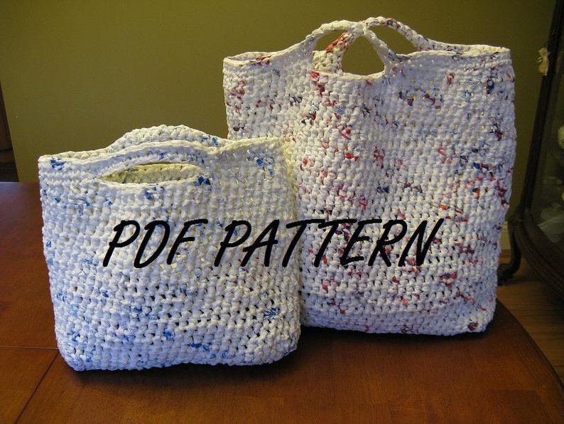 Recylced Plarn Bag PATTERN PDF Format No 2 image 1