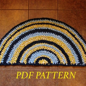 Half Moon Rag Rug - PDF Pattern