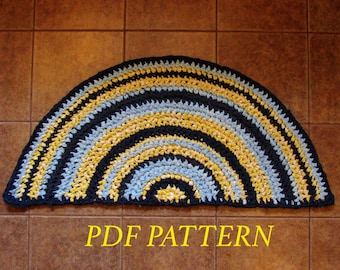 Half Moon Rag Rug - PDF Pattern