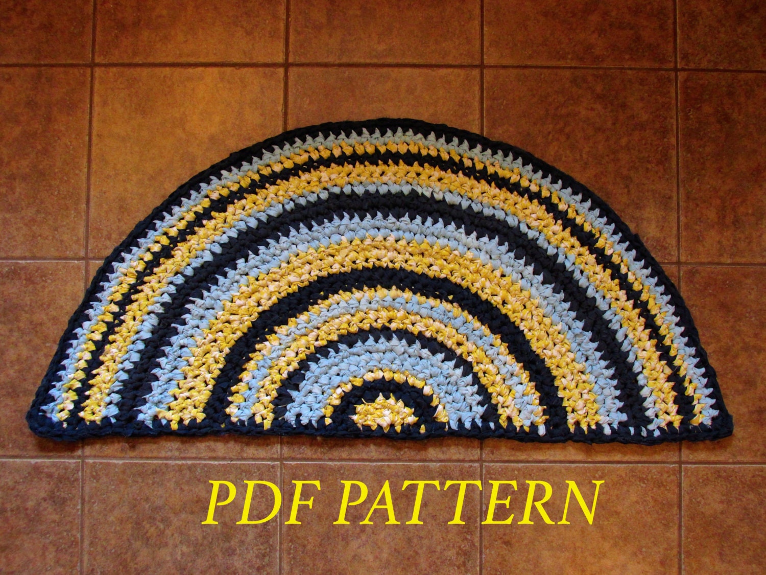 Half Moon Rag Rug - PDF Pattern - Etsy