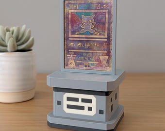 Blocky Card Pedestal | Themed Collectible Card Stand