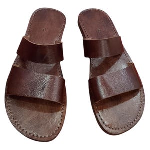 Handmade Leather Sandals | Moroccan Slides, Minimalist Summer Shoes