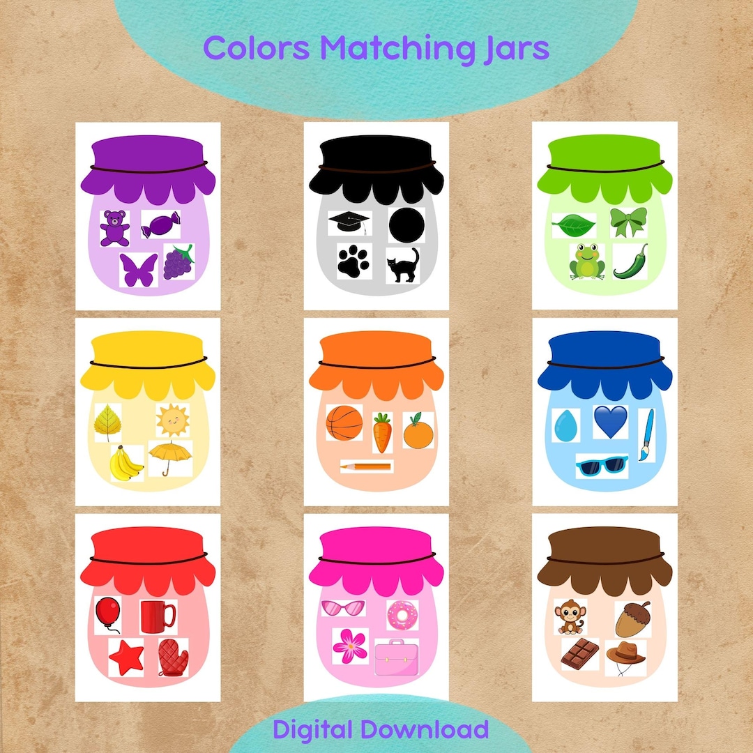 Homeschool Preschool Curriculum: Color Match Activity, Fine Motor Skill ...