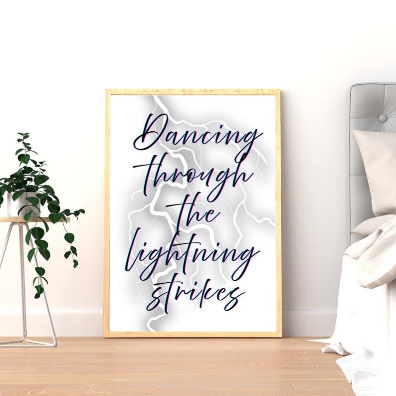 Dancing Through the Lightning Strikes Print – Inspirational Wall Art ...