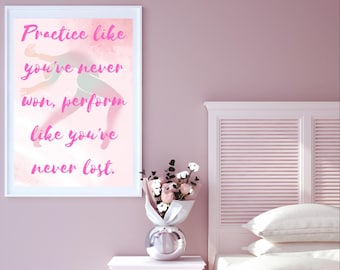 Dance Poster | Dance Wall Art Print | Ballet Studio Decor | Motivational Dancer Gift | Free Worldwide Shipping