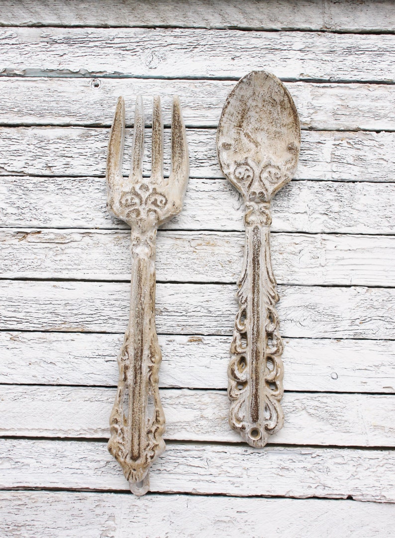 Kitchen Wall Decor utensil Wall Hangingtan With Cream Large Etsy