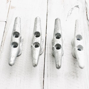 Boat Cleat Key Rack Distressed Nautical White Coastal Home Decor,Urban Industrial Loft,Towel Hook,Lake House,Necklace Hook,Drawer Pulls