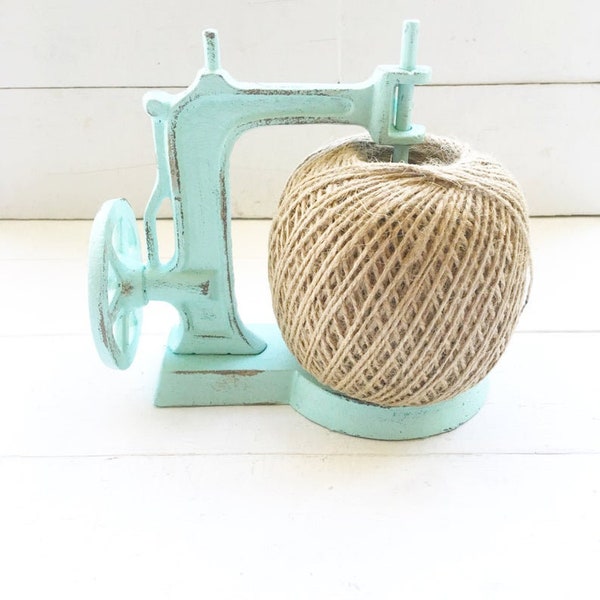 Cast Iron Sewing Machine With Twine Spool-Notions-Jute String-Sewing Room-Craft Room-Free Twine Included-Rustic Home Decor-Cabin Accessories