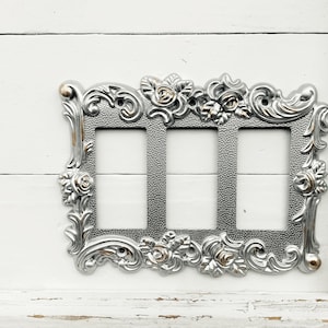 Light Switch Cover Metal In Muted Gold , Modern Home Decor, Outlet Cover, Light Switch Cover Plates, Shabby Chic, Double Rocker Switch Cover 画像 2
