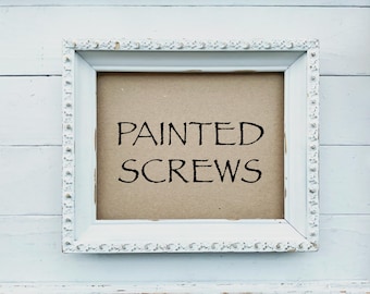 2 Painted Screws To Match Your Item- Painted Metal- Pick Your Color-Switch Plate Screws-Outlet Screws