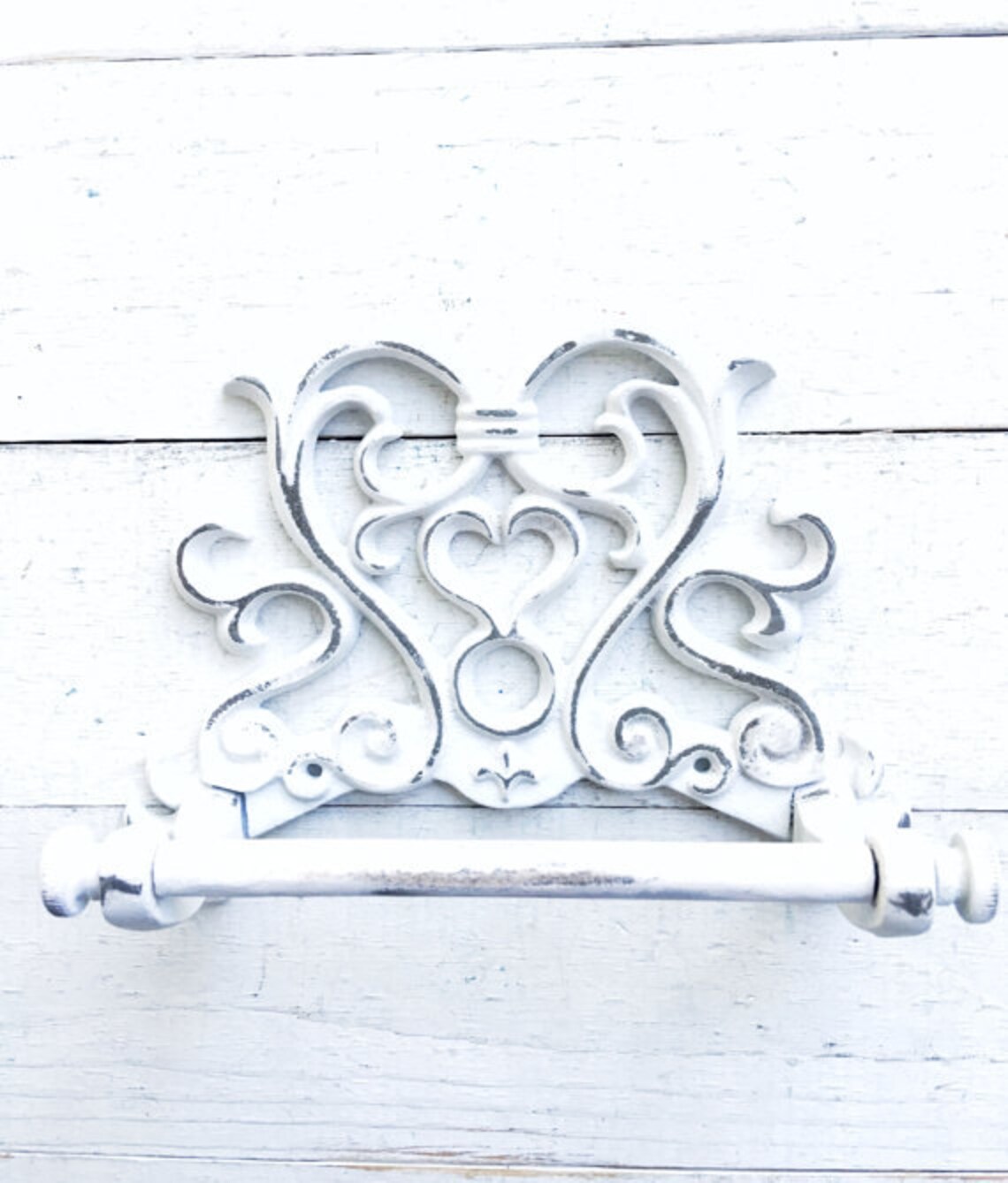 Bathroom Set Black Bath Tissue Holder Towel Ring Shabby - Etsy