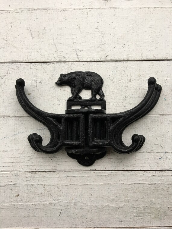 Bear Coat Hook Cast Iron Coat Rack Cast Iron Coat Hooks Etsy