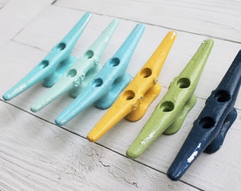 6" Boat Cleat ,Wall Hooks,Boat Cleat,Boat Cleats,Coat Hooks,Laundry Room Decor,Mud Room Decor,Nautical Nursery,Beach Bathroom, Sea Glass