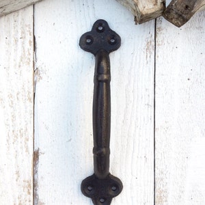 Large Iron Door Pull , Barn Door Pull, Home Fixtures, Door Handle, Remodel Kitchen Cabinet,Urban Loft,Distressed Metal Pulls,French Cottage