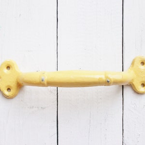 Buttercup Yellow Pull,Barn Door Pull,Home Fixtures,Door Handle,Remodel Kitchen Cabinet, Steel Decor,Shabby White, Metallic Decor, Loft Style